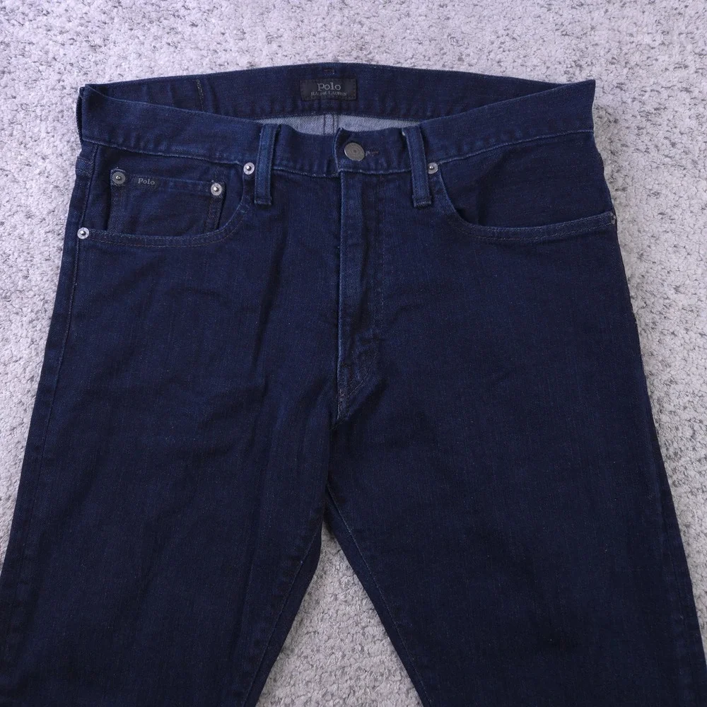 Polo Ralph Lauren Jeans Mens 32x30 Sullivan Slim Fit Stretch Denim Dark Blue